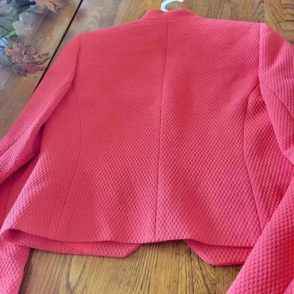 Retro Bright Orange Basketweave Cropped Jacket NWOT size 8 - Picture 4 of 13